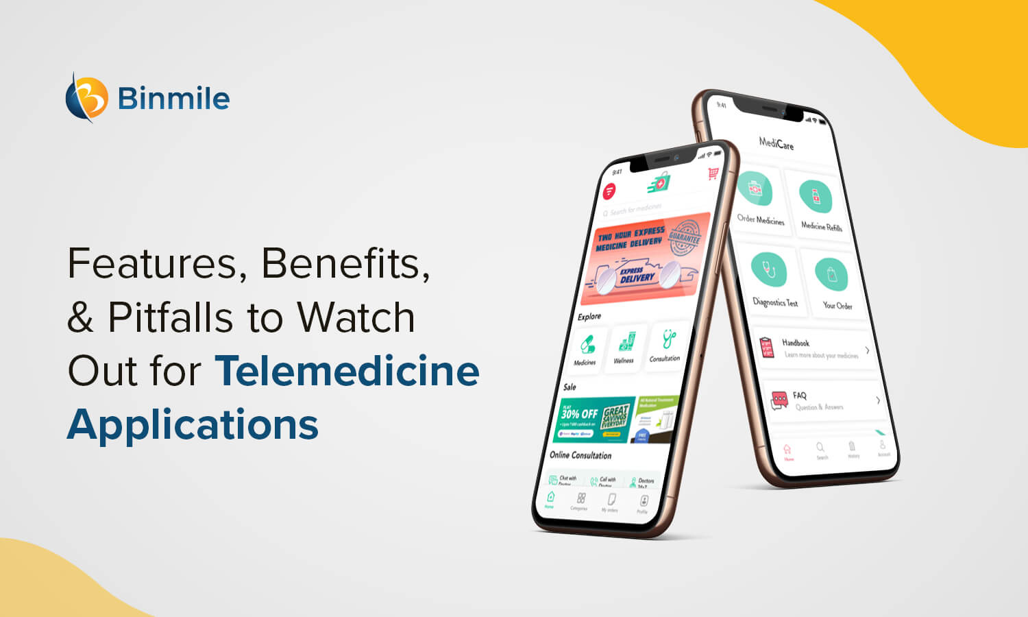 Features of Telemedicine Application | Binmile Technologies