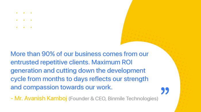 Statement 2 by Avanish Kamboj | Binmile Technologies
