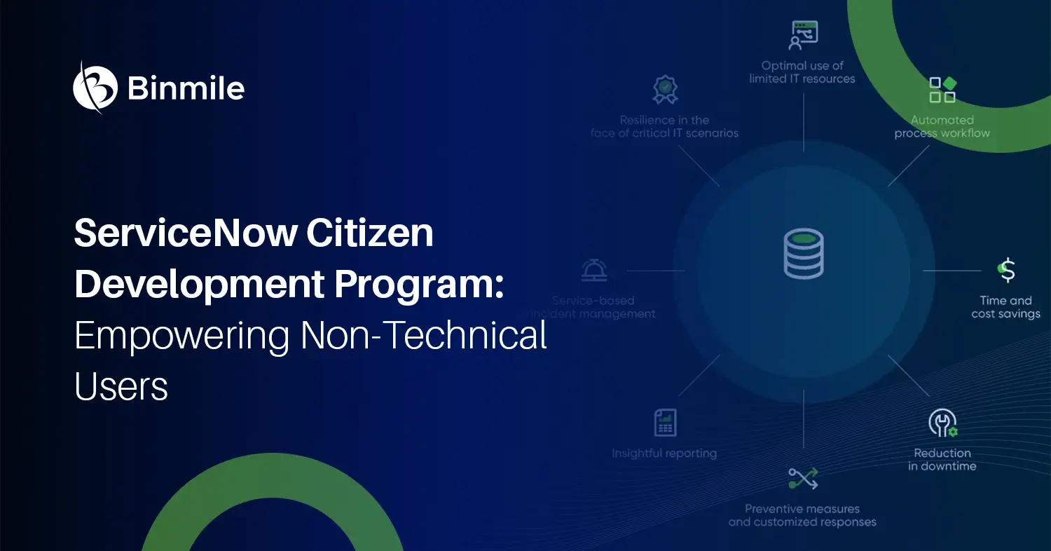 ServiceNow Citizen Development Program | Binmile