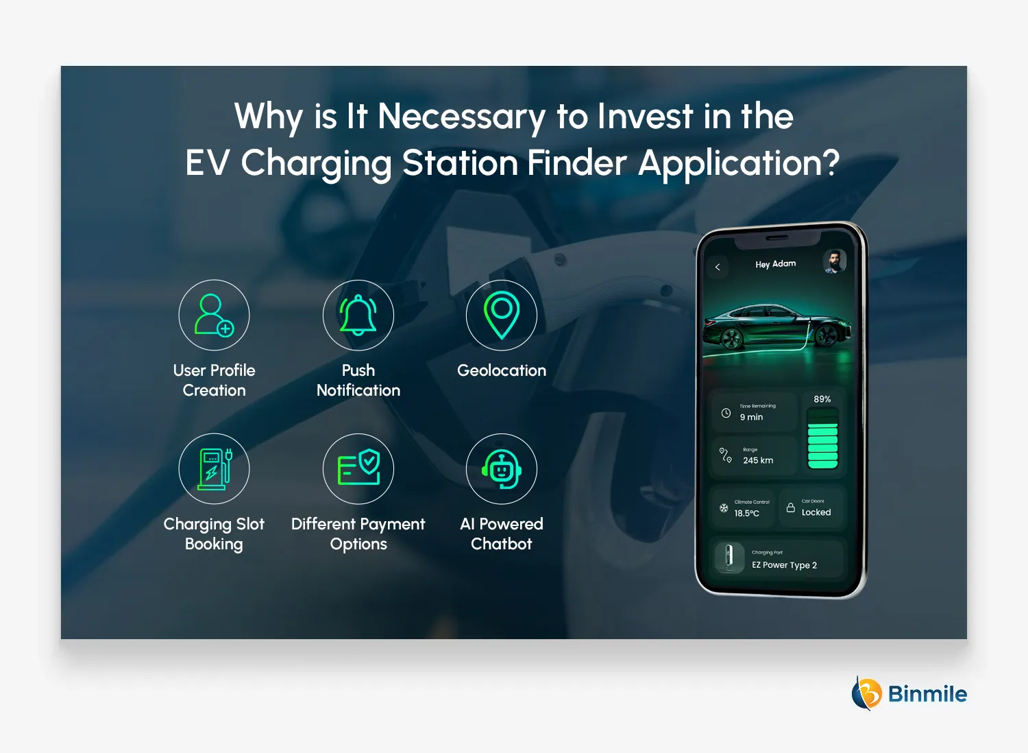Significance of Investing in EV Charging Station Finder App | Binmile