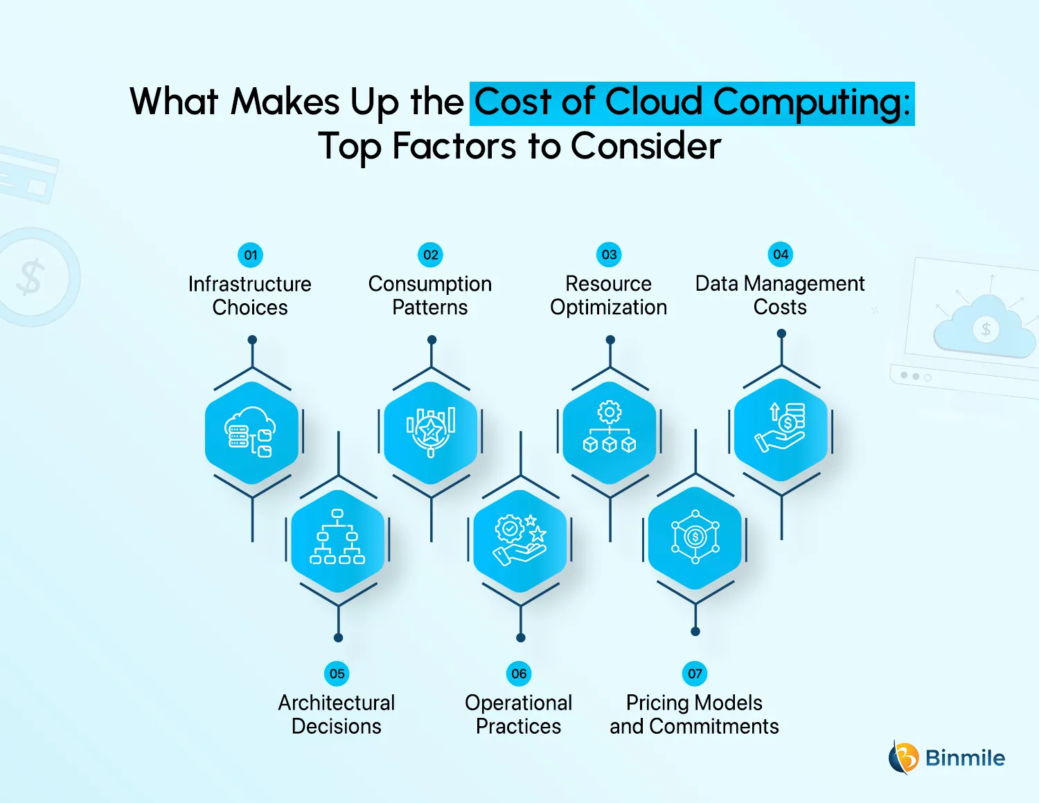 Factors Influencing Your Cost of Cloud Computing | Binmile
